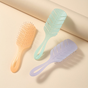 Peine de masaje, hoja y fruta, gelatina, Color, diseño hueco, secado rápido, adecuado para niña, peine de pelo - Product Image 3