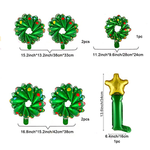 Youlun <strong>Xmas</strong> Merry Christmas Table Desk Small Mini <strong>Tiny</strong> Green Star Top 30CM DIY Christmas <strong>Tree</strong> Balloon for Party <strong>Decoration</strong> - Product Image 3