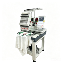 Nouvelle machine à broder informatisée à tête unique 15 aiguilles, multifonction, pour broderie plate sur vêtements, sacs, logos et écussons