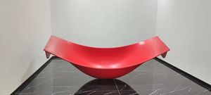 เปลแช่อ่างอาบน้ำแบบอิสระพร้อมที่ระบายน้ำวัสดุผสมสีขาวเป็นมิตรกับสิ่งแวดล้อมพื้นผิวเทียมแบบแข็งสปา - Product Image 6