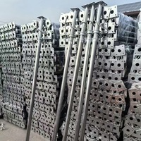 Puntales de Acero para Andamios de Construcción, Soporte de Acero de Alta Resistencia para Construcción, Abrazadera de Acero Industrial