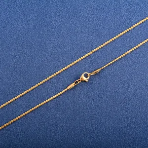 Изящное тонкое колье-цепочка из нержавеющей стали 0.8/1.1/1.5 мм для женщин, металлический чокер, ювелирные аксессуары, подарок - Product Image 4
