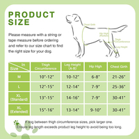 Attelle de genou pour chien avec harnais de laisse de sécurité pour les blessures à la jambe arrière ACL déchiré Douleur articulaire Anti-léchage Manchon de soutien pour jambe d'animal de compagnie Genouillère