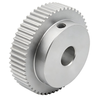 Poulie de distribution T2.5 de haute précision - Roue synchrone usinée CNC, anodisée noire, certifiée ISO9001:2008, OEM disponible