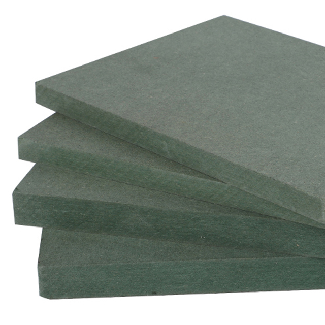 Плоская Влагостойкая плита Mdf 1220*2440 мм, зеленая плита Mdf, оптовая продажа, HMR 18 мм, Современная комнатная плита E1 для дома и офиса, деревянное волокно 0,5 мм