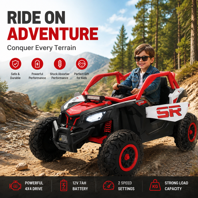 New Arrival Large Plastic Kids' Electric Ride-on Car RUITING 12V/24V Battery-Powered Rechargeable Toy Vehicle for 13 Years Old