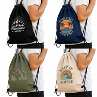 Sac à dos en toile de coton avec cordon de serrage, logo personnalisé, sac de sport, sac à cordon imprimé sur mesure, OEM ODM, faible MOQ, vente en gros