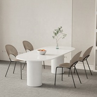 Mobilier de salle à manger moderne table en marbre