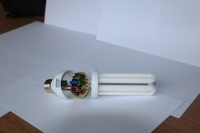 Lampes à économie d'énergie CFL à culot E27 en verre de 125 mm de longueur, lumière du jour 12 mm, blanc chaud doux 2700K, compatibles Alexa