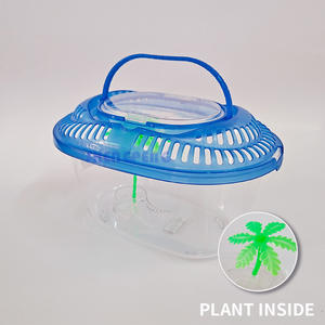 Mini caja de peces de plástico de 18,8 cm, pecera de mano para peces de mascotas, portador de tortugas transparente - Product Image 2