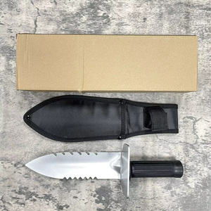 سكين الحديقة هوري هوري، سكين التربة المسنّع الجانبي، حبل تقطيع الأعشاب الضارة، سكاكين حفر الحدائق مع غمد جلدي - Product Image 6