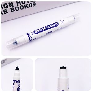 Promotion double pointe non toxique, peinture fixe et lavable, marqueurs jumbo, encre à base d'eau, stylo aquarelle avec timbres - Product Image 5