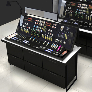 Kainice Bán Buôn Trang Điểm Cửa Hàng Tùy Chỉnh Gỗ Mỹ Phẩm Truy Cập Mỹ Phẩm Cửa Hàng Truy Cập Thiết Kế Trang Điểm Hiển Thị Đứng Với Hộp Ánh Sáng - Product Image 6