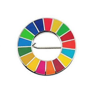 Épinglette personnalisée des Objectifs de développement durable de l'ONU, badge en métal, émail arc-en-ciel, roue des Objectifs de développement durable, épinglette SDG - Product Image 5