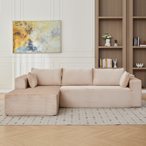 Sofá Seccional Modular en Forma de L, Sofá Convertible de 3 Plazas de Piel Sintética de Lujo, Sofá Combinable para Sala de Estar - Product Image 1