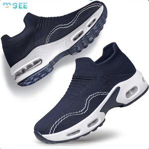 Zapatillas <span class=keywords><strong>Deportivas</strong></span> de Malla Tipo Calcetín SeeMore Selection para Mujer, Tenis de Moda Cómodos y Transpirables para Caminar y Correr, Estilo Slip-<span class=keywords><strong>On</strong></span> para Chicas - Product Image 3