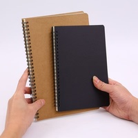 Agenda de Regalo con Tapa Dura de Cuero OEM/ODM, A5/B5, Cosida con Hilo, Espiral, 60 Hojas, Impresión Laminada, Cubiertas de Papel Kraft
