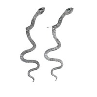 Boucles d'oreilles serpent détachables de style bohême européen et américain Nouveaux bijoux en alliage exagérés à la mode pour femmes