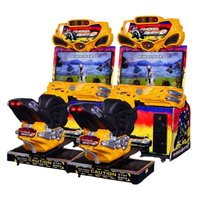 Jeu de course de moto de simulation vidéo FF Super Moto à écran LCD 42 pouces, à monnayeur, pour borne d'arcade double