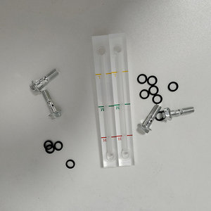 Jauge de niveau d'huile transparente Mengma Center Distance φ150, indicateur de niveau d'huile XYW avec vis de montage et joints pour compresseur d'air - Product Image 1
