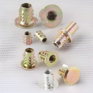 Tuercas roscadas internas y externas M3 M4 M6 M8 con dientes cónicos para soportes de esquina de muebles - Product Image 1