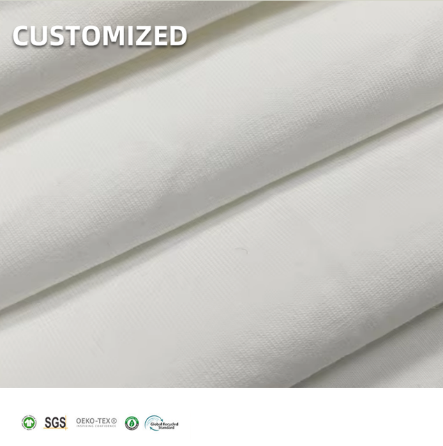 Breathable 95% Organic Cotton 5% Spandex Single Jersey Fabric