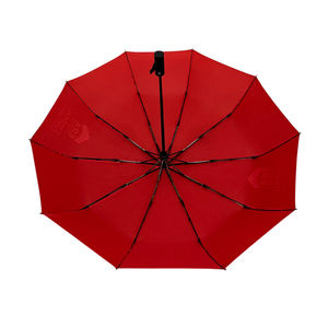 하이 퀄리티 23 인치 10 늑골 자동 오픈 닫기 비 우산 사용자 정의 로고 빨간 방풍 <span class=keywords><strong>3</strong></span> 접이식 디자인 - Product Image 4