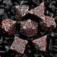 Ensemble de dés polyédriques en alliage de zinc, 16 couleurs multiples, pour Dungeons & Dragons et Pathfinder
