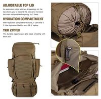 Sac à dos tactique 70l Molle chasse sac à dos Sport cyclisme escalade voyage tactique randonnée sacs à dos