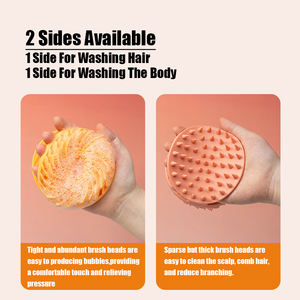 Cepillo de baño de silicona de colores de 2 usos para ducha, limpieza corporal, espuma rápida, exfoliante insensible, venta al por mayor - Product Image 3