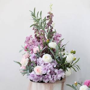 Professionnel Grand 70cm Violet Pièce Maîtresse De Mariage Boule De Fleur Vintage Artificielle Style Traditionnel pour La Décoration De Mariage - Product Image 6