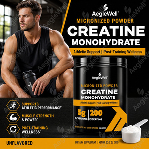 AegleWell Creatina en Polvo Más Vendida |   Envase Grande de 200 Porciones, Apoya la Masa Muscular Magra y la Resistencia en Entrenamientos de Alta Intensidad - Product Image 2