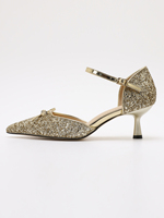Pumps à bout pointu confortables avec talons fins, dessus en nylon - Tendance mode toute l'année