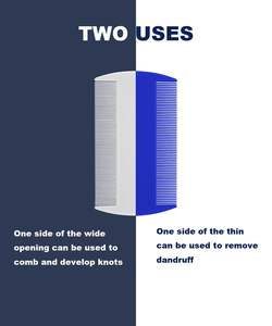 Peigne anti-puces double face à dents fines 2026 pour adultes et enfants, idéal pour l'élimination des pellicules et des poux, convient aux bébés - Product Image 4