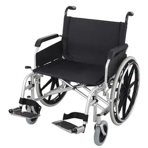 WH919 Bariatric Steel Rollstuhl mit hoher Gewichts kapazität mit 24 ''Mag Wheels Hospital Rollstuhl deaktiviert