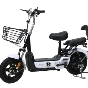 Bicicleta Eléctrica Happy Bean de 350w 48v con Batería de Plomo-Ácido, Personalizable, para Adultos, con Cestas y Pedales, Venta al Por Mayor - Product Image 5