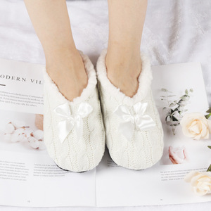 Usine Dames À L'intérieur Moelleux Plat Tapis Ballerine Maison Fourrure Pantoufles Chaussettes Femmes - Product Image 6