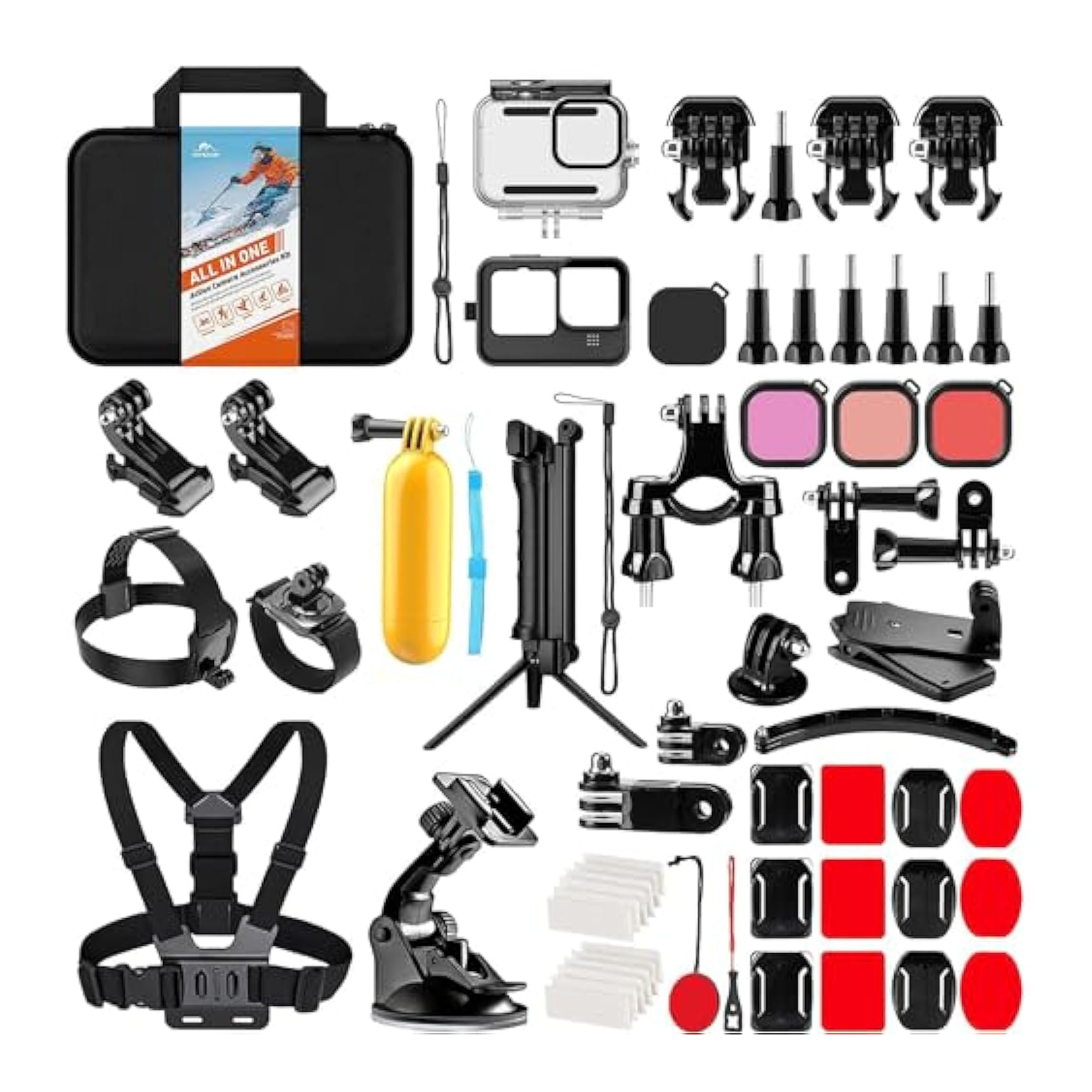 Wholesale for gopro Accessories for Motorcycle Kit Action Camera Accessories Set for Gopro Hero 13 12 11 10 9 Black 61 in 1