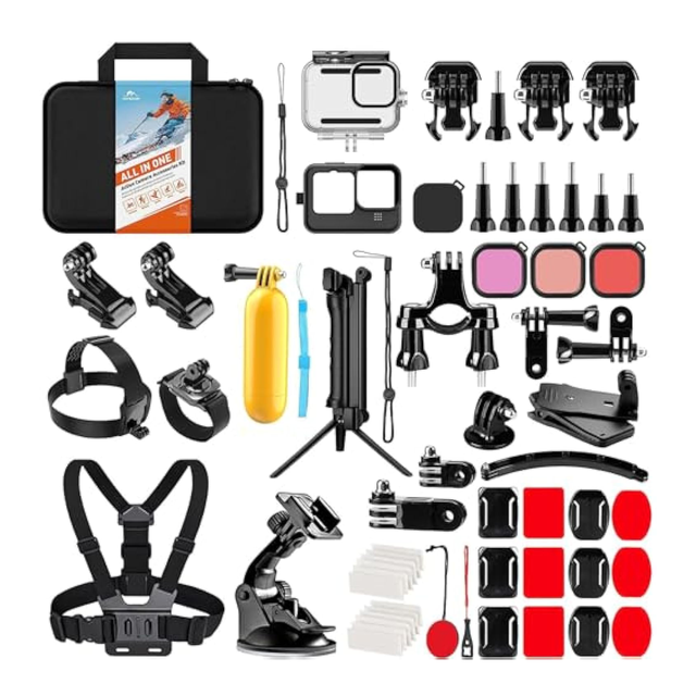 Wholesale for gopro Accessories for Motorcycle Kit Action Camera Accessories Set for Gopro Hero 13 12 11 10 9 Black 61 in 1