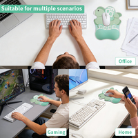Tapis de souris de jeu personnalisé en mousse à mémoire de forme avec repose-poignet, motif cheval vert, antidérapant, anti-rayures, accessoires informatiques
