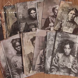 JAI <span class=keywords><strong>IMAN</strong></span> 32 hojas Vintage 1900s Mugshot fotos DIY álbum de recortes papel decorativo para suministros de colección de recortes - Product Image 5