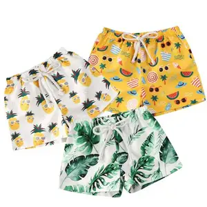 Özel tasarım erkek beachwear hindistan cevizi katı erkek elastik kurulu kısa çocuk mayo gövde aktif spor pantolon banyo kumaş artı boyutu