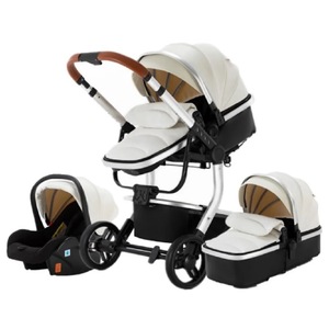 Cochecito Fangzhuo 3 en 1: Portabebés + Silla de Paseo + Silla de Auto, con Marco de Aluminio, Cuatro Ruedas de Goma - Product Image 3