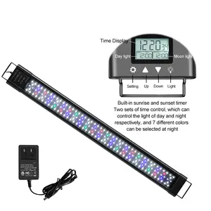 IP68 40W Led akvaryum ışığı s Colaceul zaman ayarı balık tankı denetleyici su çim akvaryum ışığı Led (75cm) şeffaf 90 RGB