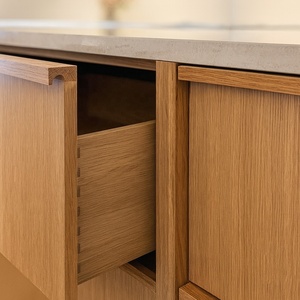 Armoires de <span class=keywords><strong>cuisine</strong></span> modulaires écologiques de haute qualité, style Japandi, placage de bois de noyer, avec robinet - Product Image 5