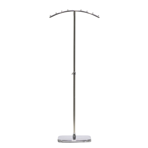 Venta al por mayor espejo de oro soportes de exhibición de ropa de acero inoxidable percha ajustable plata estante de exhibición de ropa para la tienda de ropa - Product Image 1