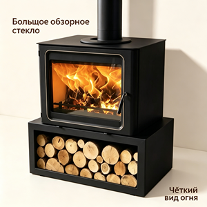Estufa de Leña Independiente de Hierro Fundido con <span class=keywords><strong>Puerta</strong></span> Panorámica de <span class=keywords><strong>Cristal</strong></span>, Proveedor de Uzbekistán, Precio Bajo - Product Image 1