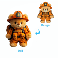 Porte-clés en peluche personnalisé Peluches Jouets en peluche personnalisés Anime Ours en peluche pour mascotte douce Pendentif Porte-clés en peluche personnalisé
