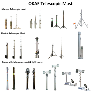 10m OKAF Manual Telescopic Aluminum Mast With Rod,Portable & Antenna Support Solution OK-SD-BLZ Manual Telescopic Mast OK-SD-BLZ - Product Image 5