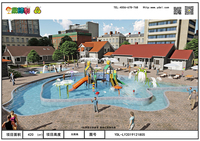 Toboggan aquatique en nylon, métal et fibre de verre YIDELI, équipement de terrain de jeux intérieur/extérieur, pour les maisons, les centres de villégiature, les parcs d'attractions, usage commercial